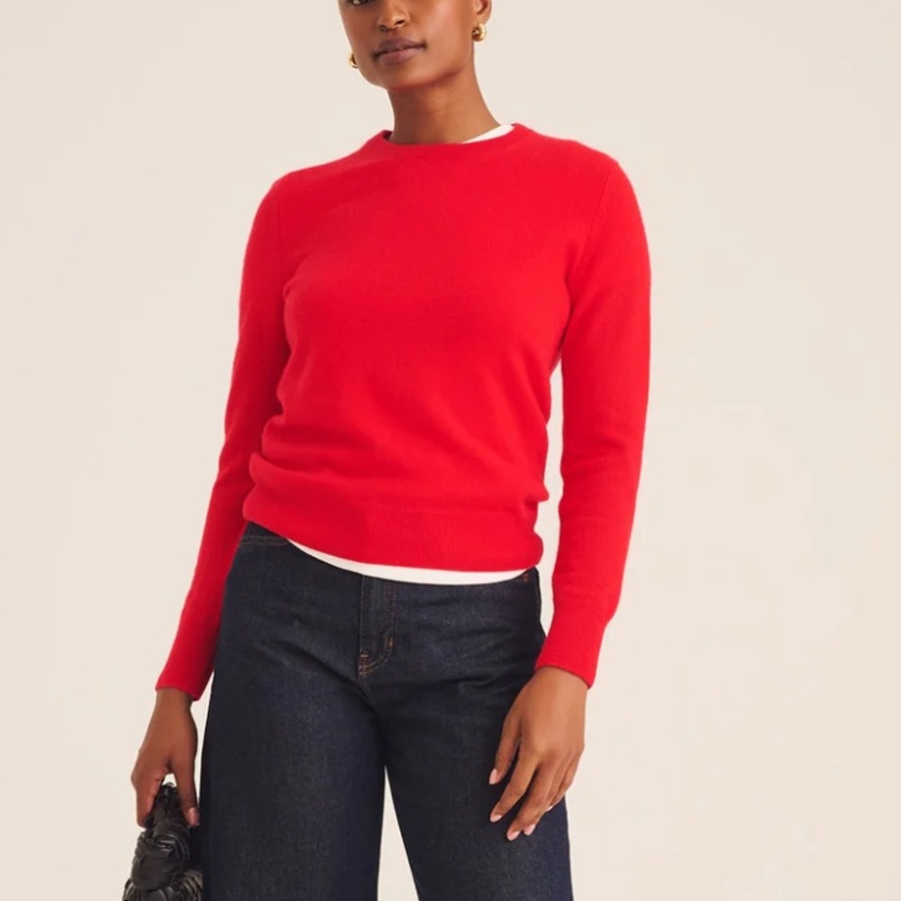 The Original Cashmere Sweater Women's Naadam Size XS Red 100%